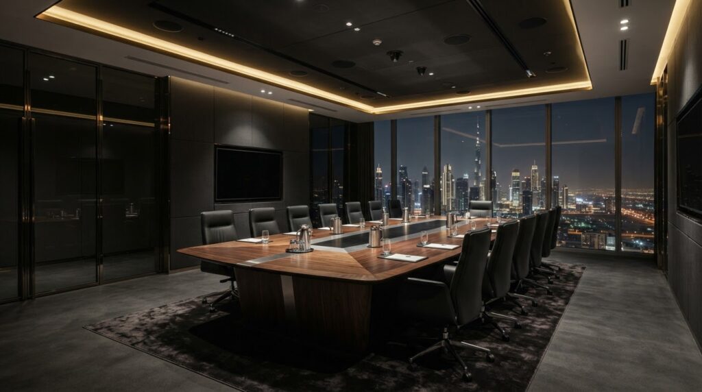 Executive Boardroom Interior Execution in the UAE: A Buyer’s Guide